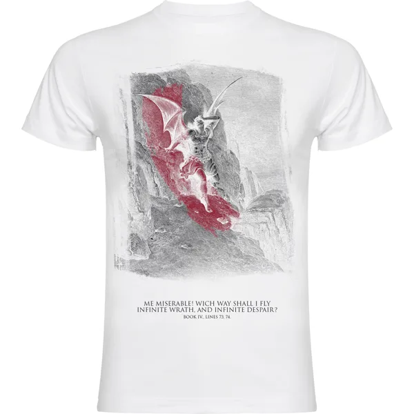 Diseño sobre camiseta blanca: muestra aportada por STAMPACOS